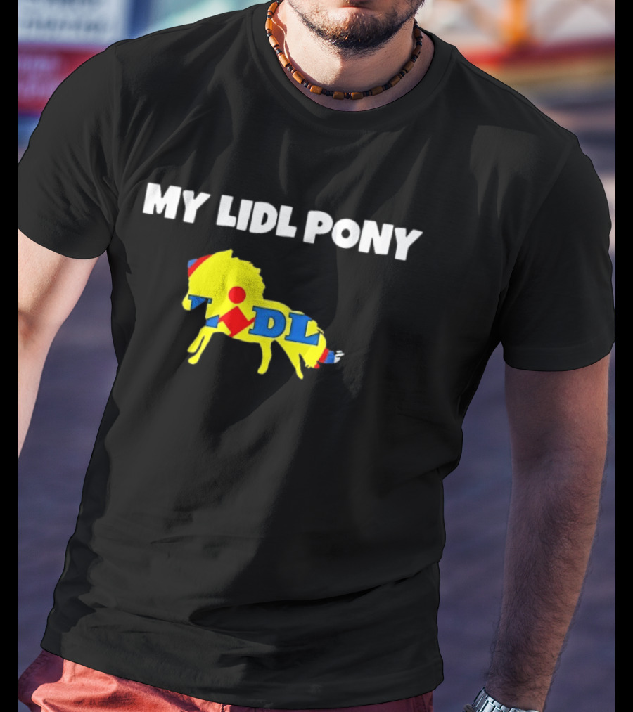 My Lidl Pony Horse Parody Yellow Red Blue T-Shirt