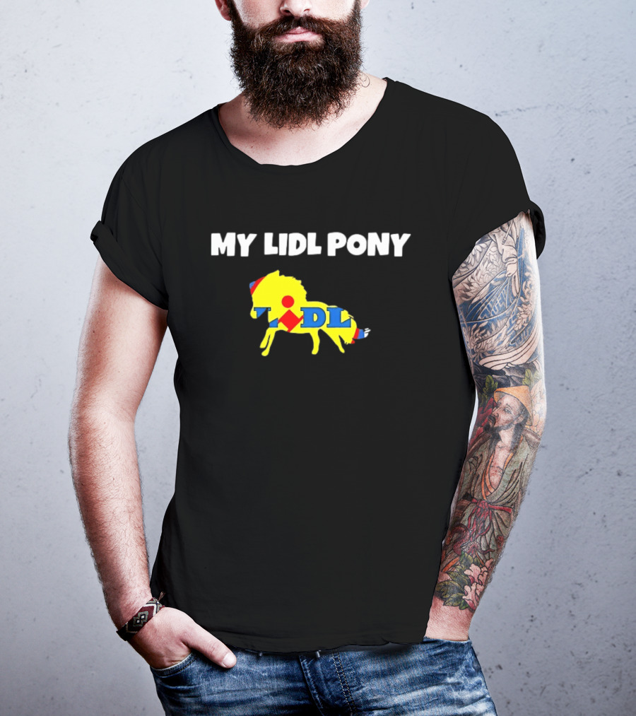 My Lidl Pony Horse Parody Yellow Red Blue T-Shirt