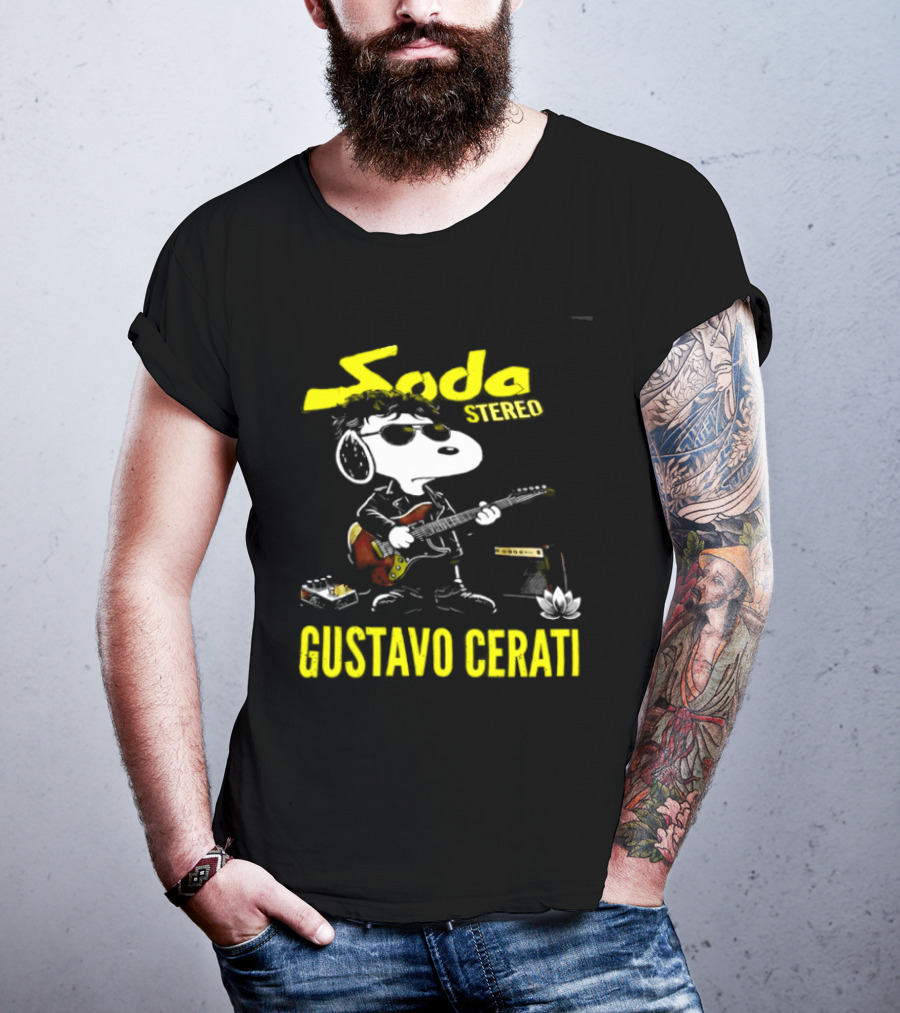 Soda Stereo Snoopy Guitar Gustavo Cerati T-Shirt