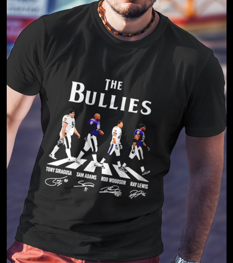 The Bullies Tony Siragusa Sam Adams Rod Woodson Ray Lewis Baltimore Ravens Abbey Road T-Shirt