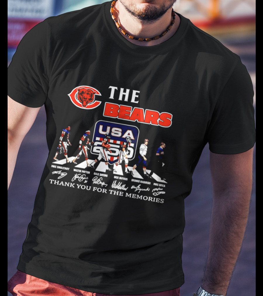 The Chicago Bears USA Football Legends Thank You For The Memories T-Shirt