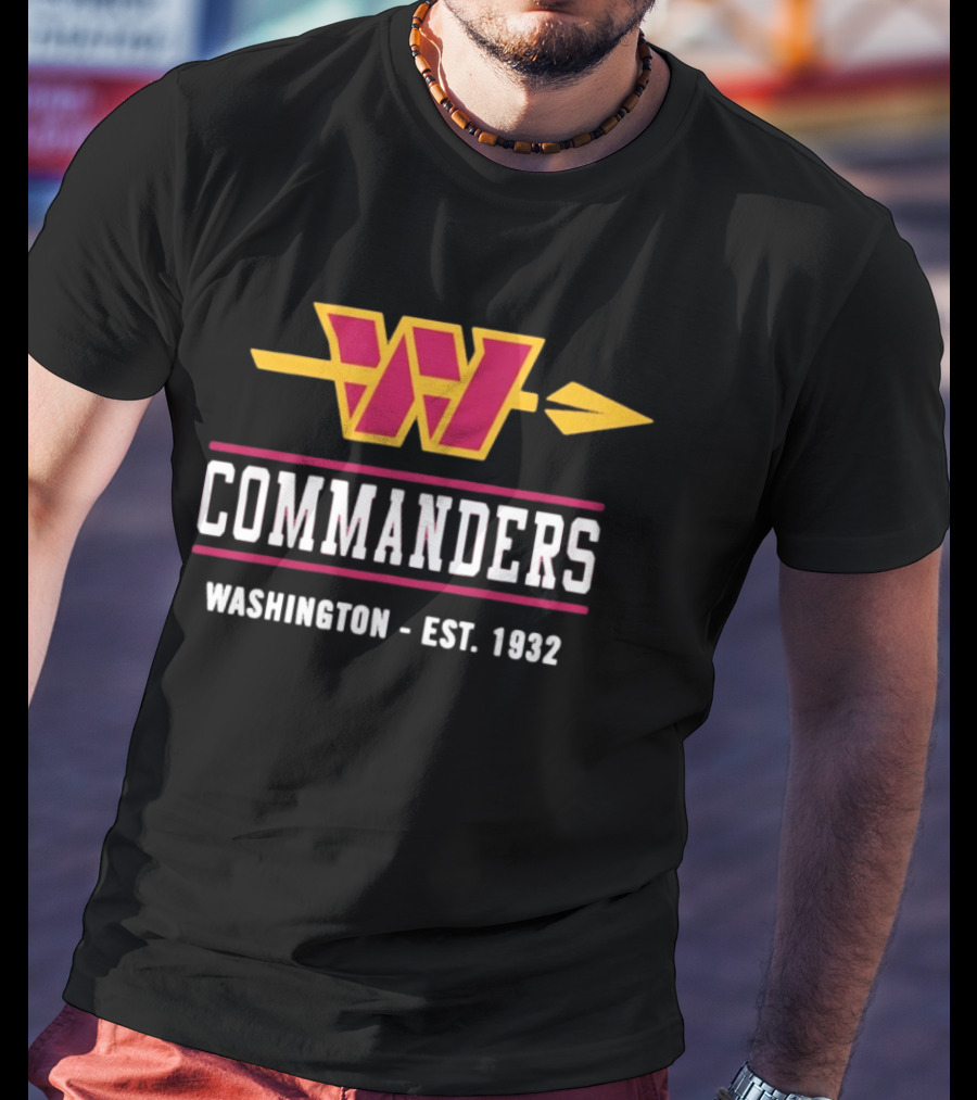 Washington Commanders W Arrow Est 1932 T-Shirt