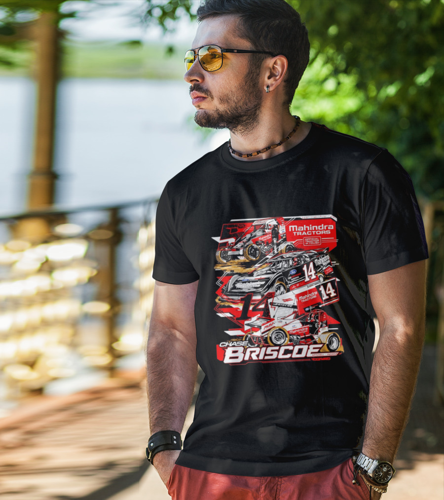 Chase Briscoe Mahindra Tractors Official Tractor Of Tough 14 Racing Collage T-Shirt