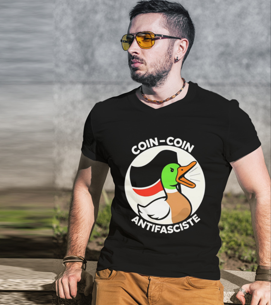 Coin Coin Antifasciste Duck Antifa Protest T-Shirt