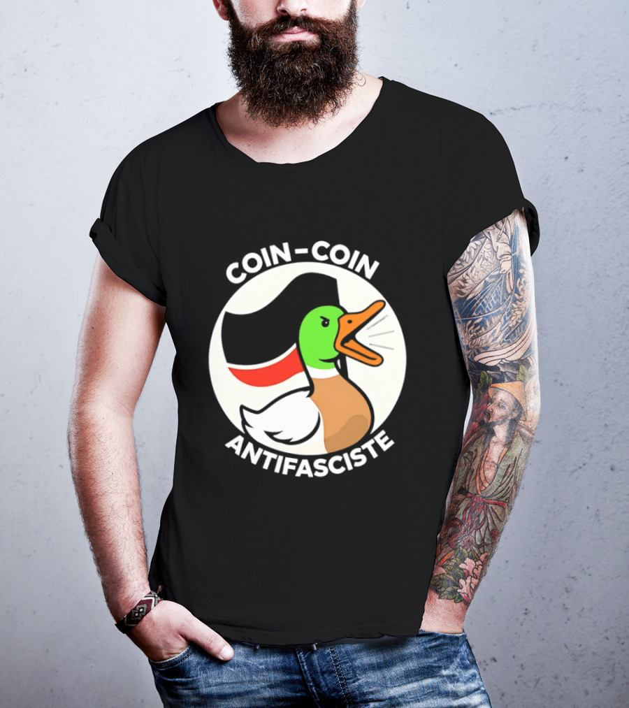 Coin Coin Antifasciste Duck Antifa Protest T-Shirt