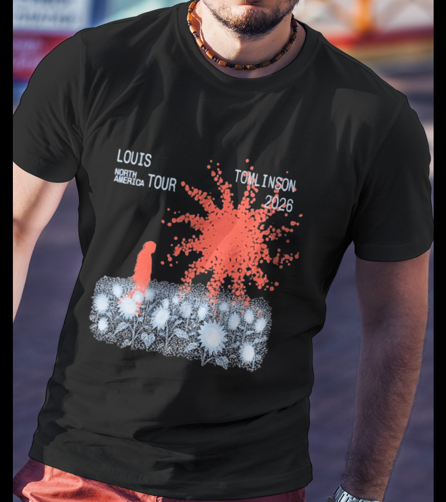Louis Tomlinson North America Tour 2026 Sunflower Field Explosion T-Shirt