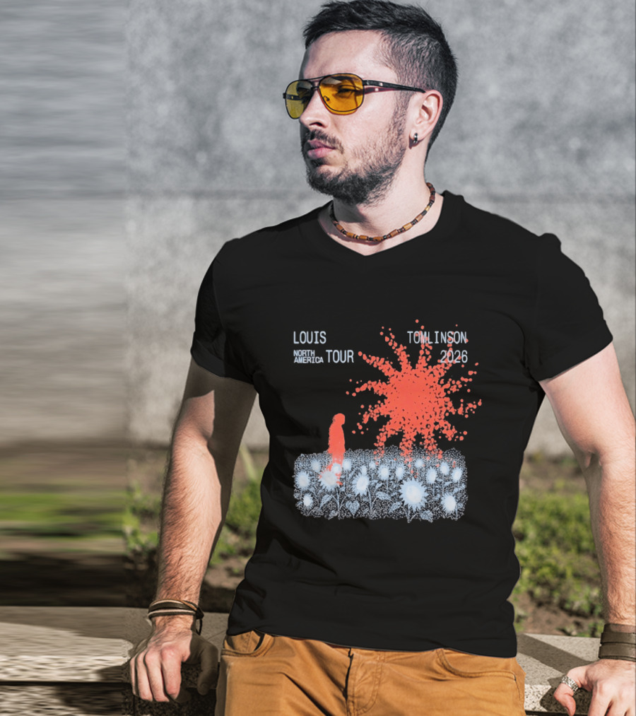 Louis Tomlinson North America Tour 2026 Sunflower Field Explosion T-Shirt
