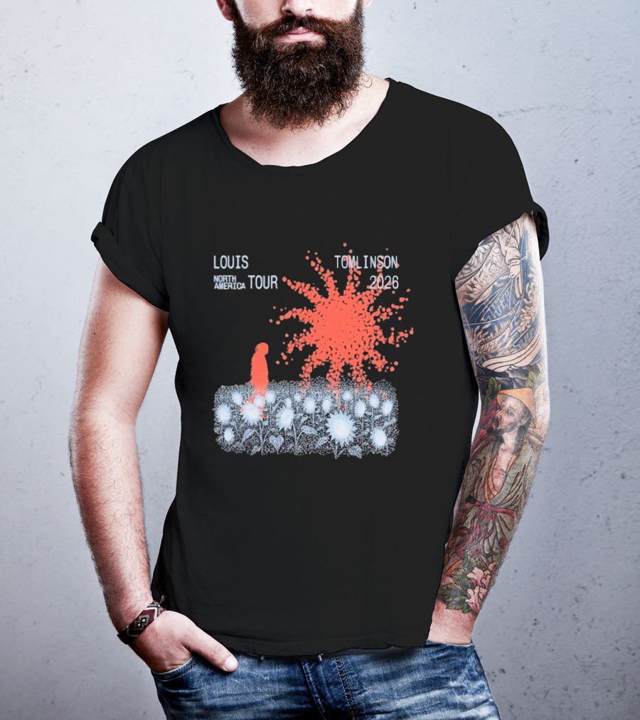 Louis Tomlinson North America Tour 2026 Sunflower Field Explosion T-Shirt