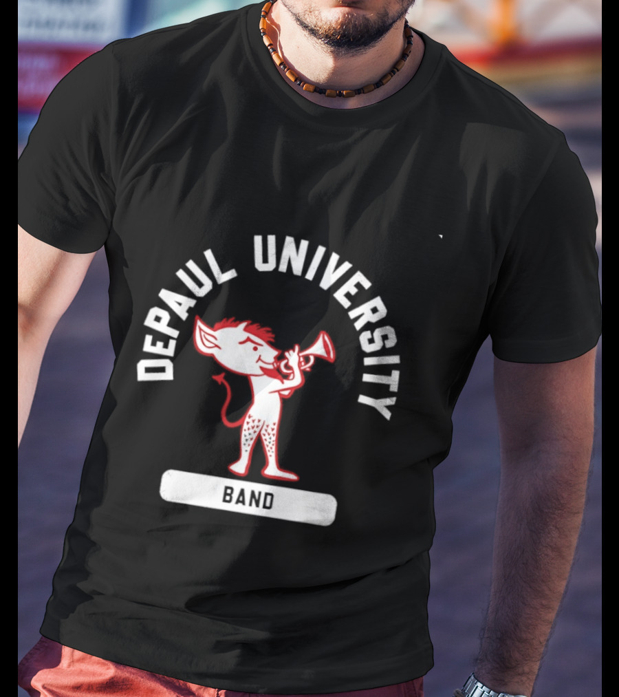 DePaul University Band Blue Demons Mascot Billy Arc T-Shirt