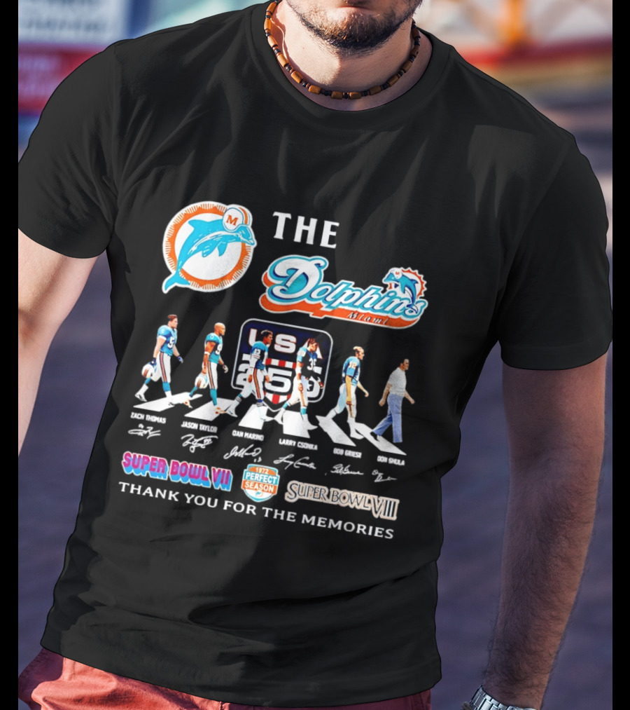 The Miami Dolphins' Greatest Legends Super Bowl Memories And Perfect Season Celebration T-Shirt