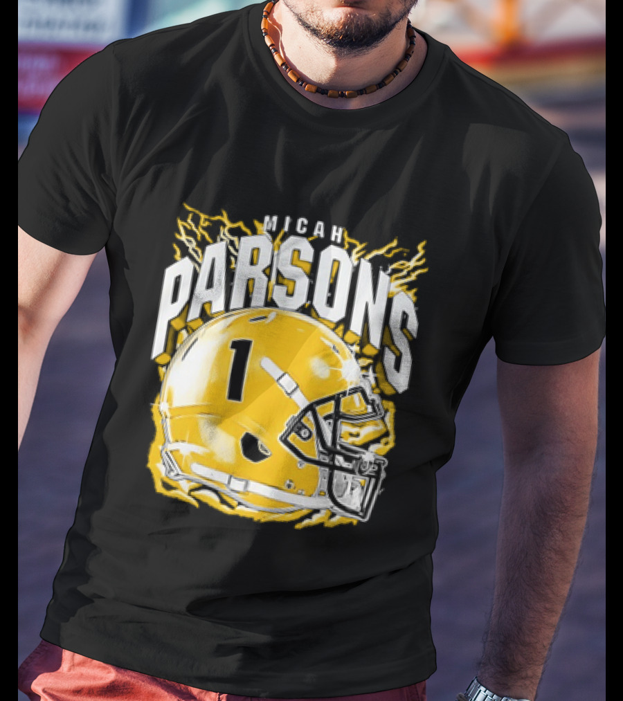 Micah Parsons 1 Helmet Green Bay Packers T-Shirt