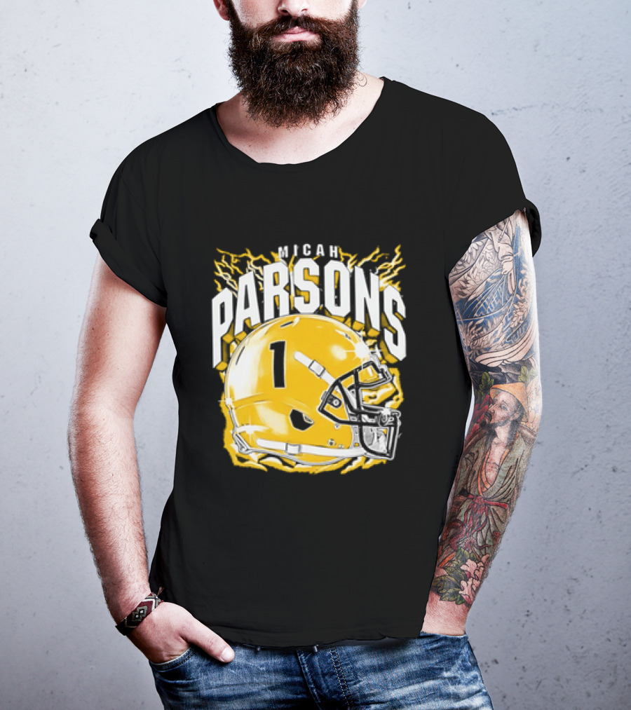 Micah Parsons 1 Helmet Green Bay Packers T-Shirt