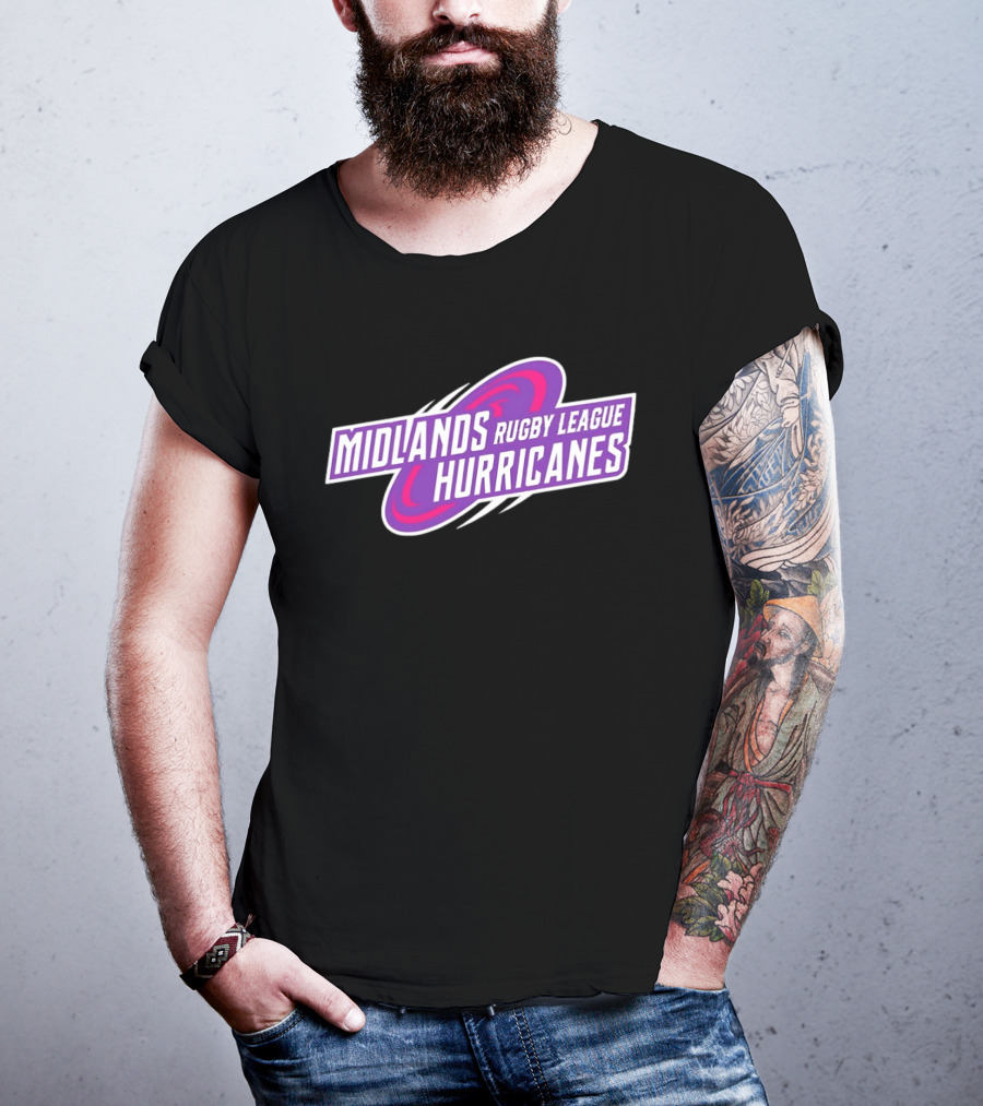 Midlands Rugby League Hurricanes Sports Team T-Shirt