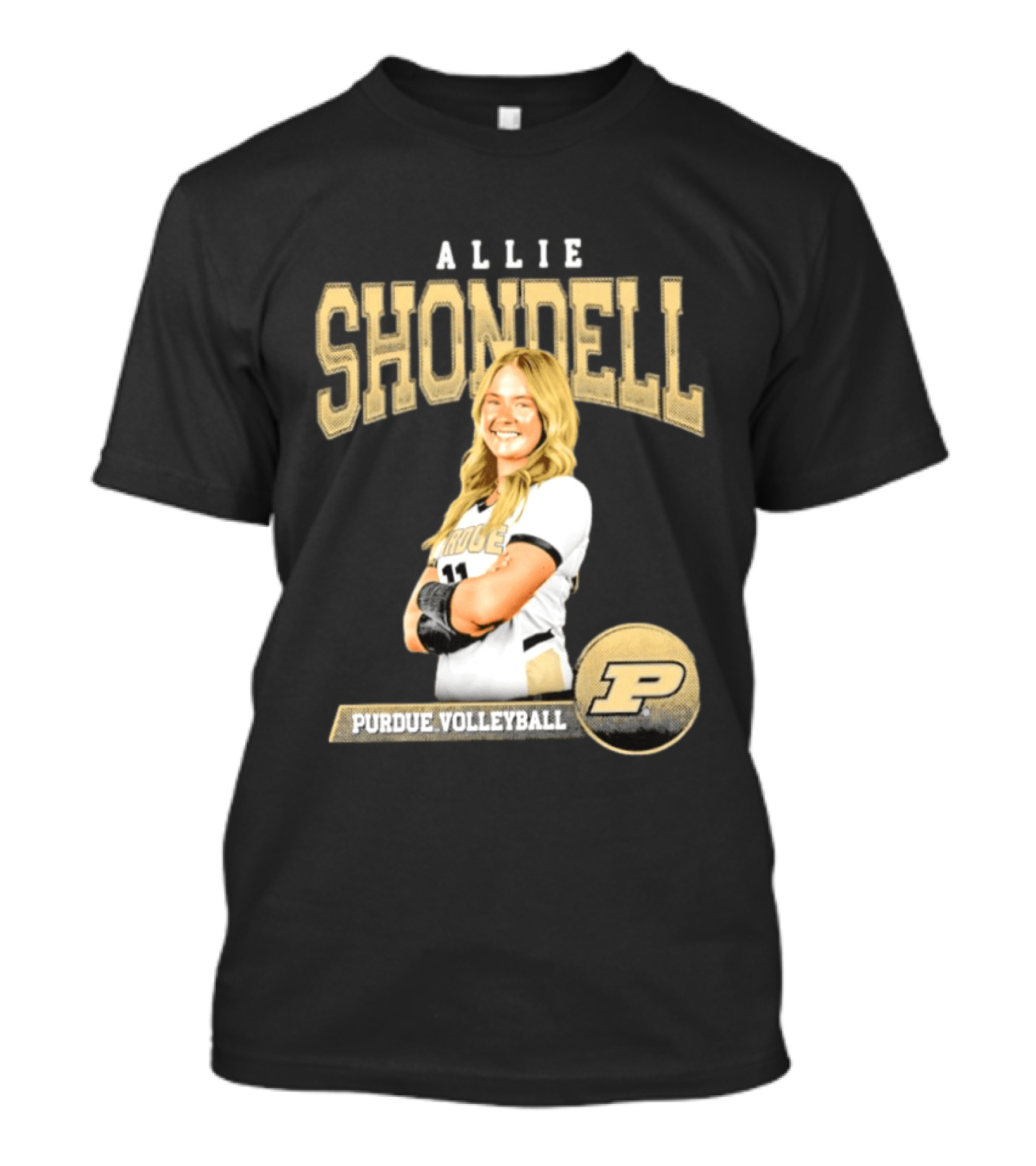 Allie Shondell Purdue Volleyball Player P Team T-Shirt