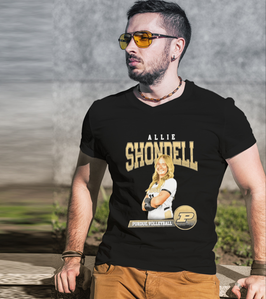 Allie Shondell Purdue Volleyball Player P Team T-Shirt