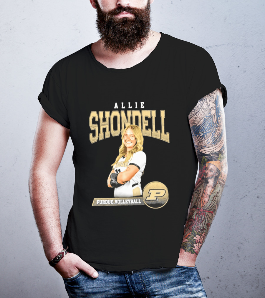 Allie Shondell Purdue Volleyball Player P Team T-Shirt