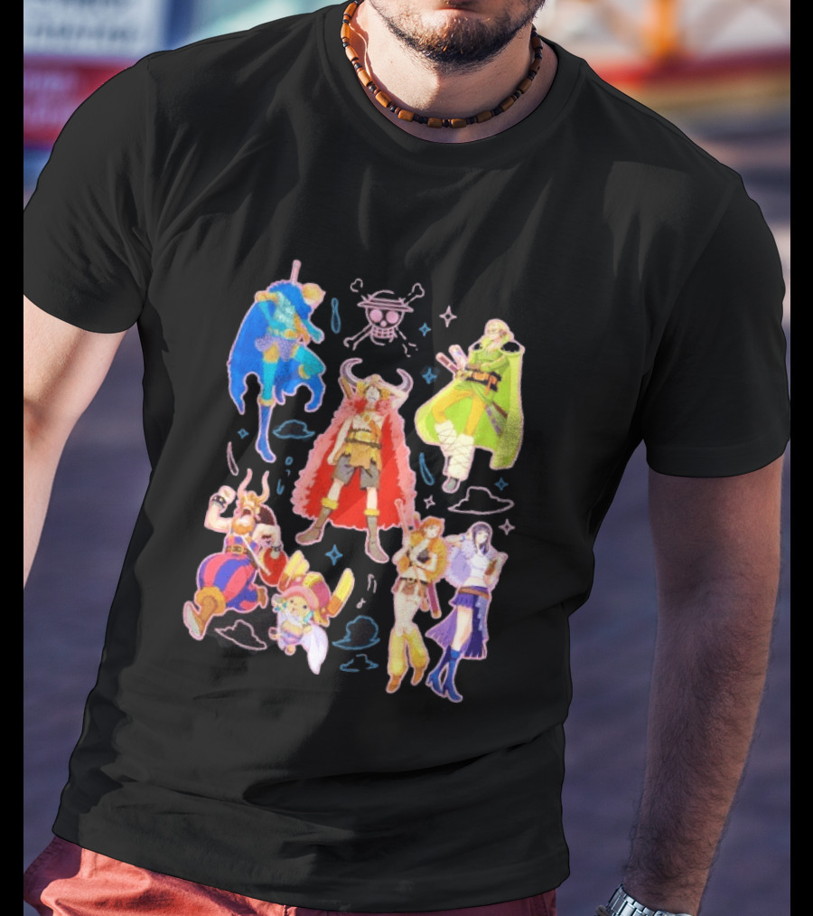 One Piece Straw Hat Pirates Collage Luffy T-Shirt