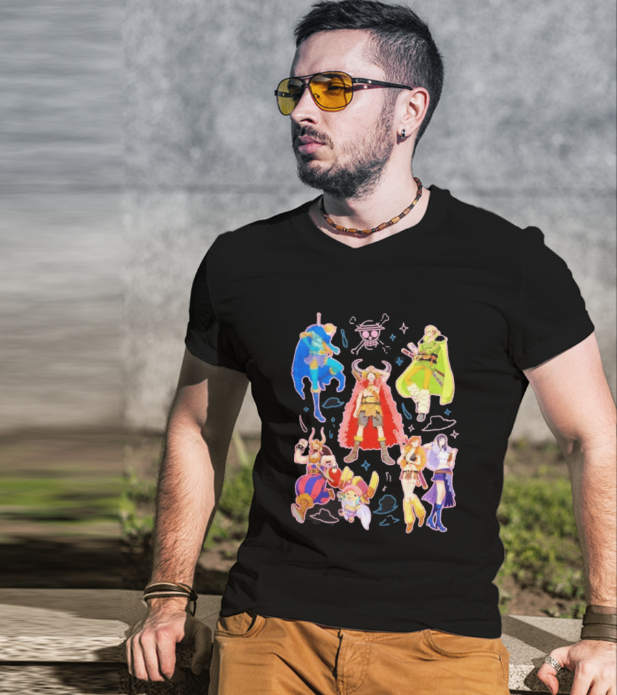 One Piece Straw Hat Pirates Collage Luffy T-Shirt