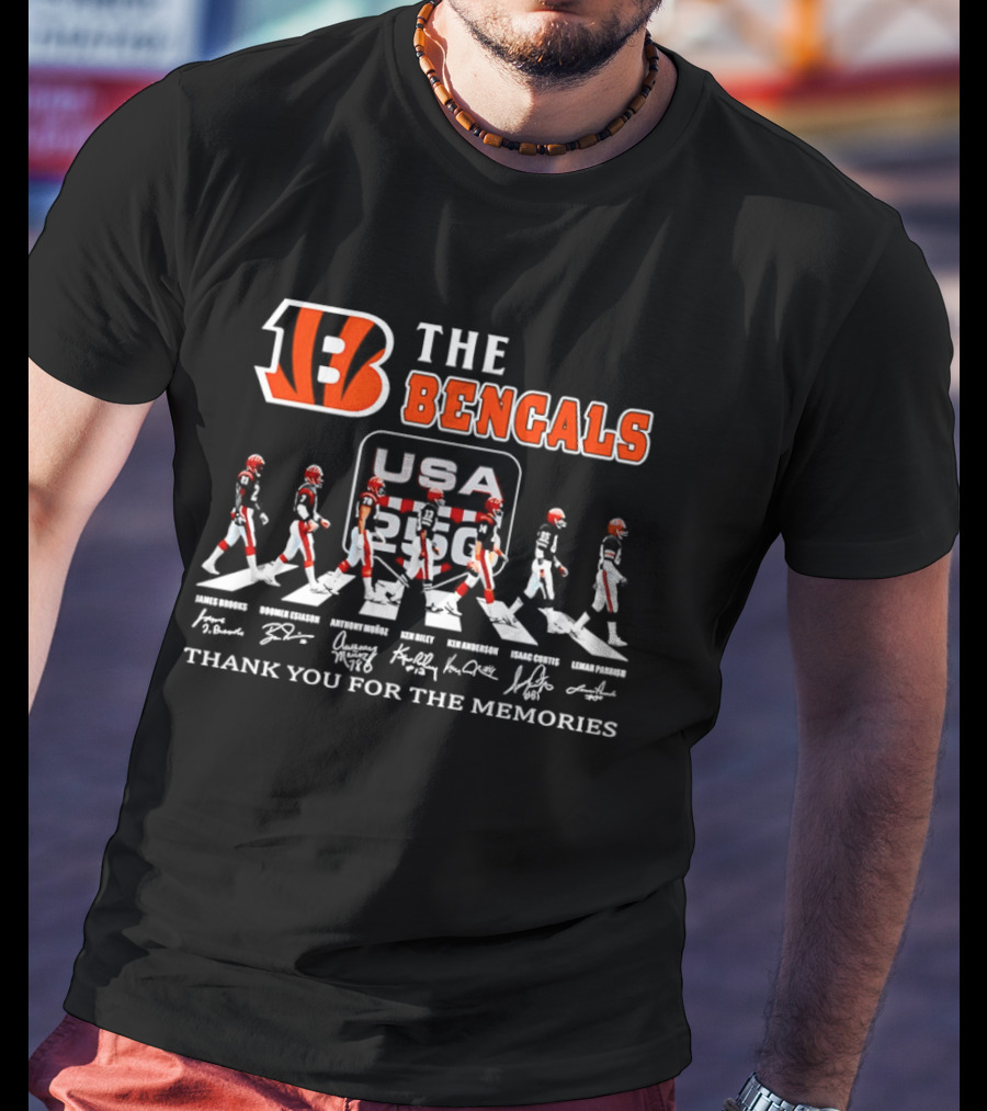 Cincinnati Bengals Legends Abbey Road Thank You For The Memories USA 1986 2005 T-Shirt