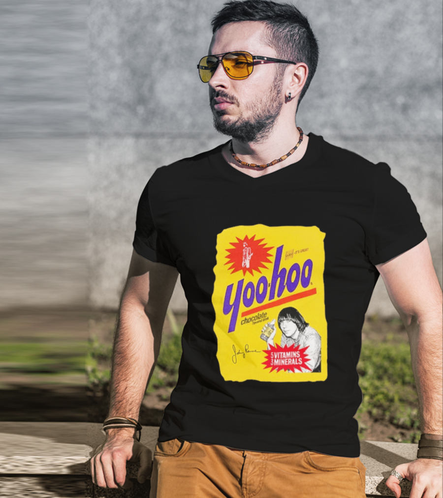 Johnny Ramone Yoo Hoo Chocolate Drink 5 Vitamins 3 Minerals T-Shirt