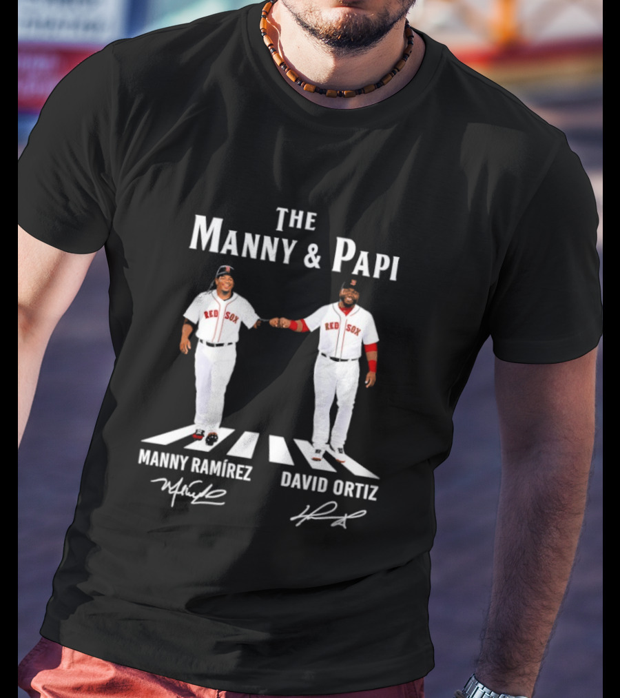 The Manny And Papi Manny Ramirez David Ortiz Red Sox Abbey Road Signatures T-Shirt