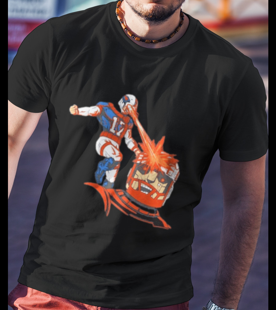 Buffalo Bills Josh Allen Laser Eye Superhero 17 Football Power T-Shirt