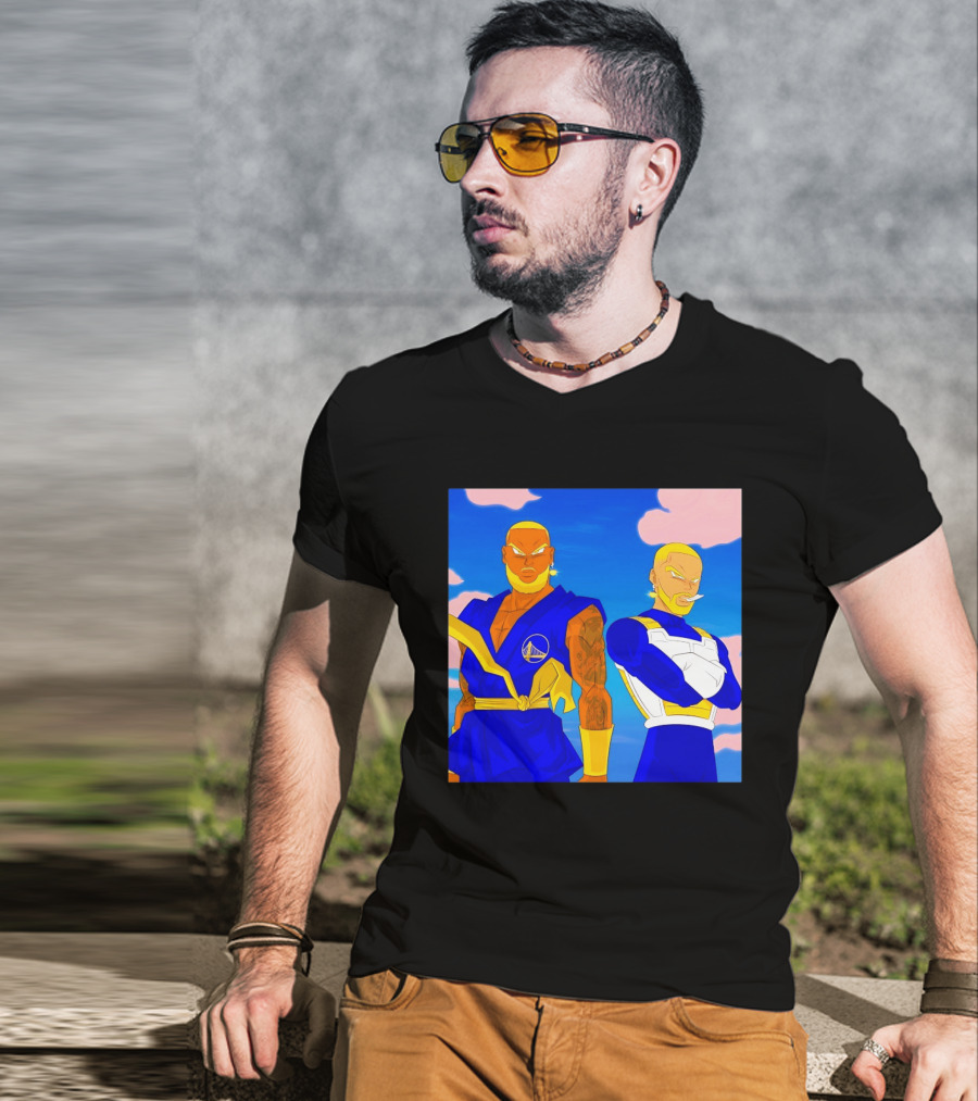 LeBron James Stephen Curry Golden State Warriors Anime Dragon Ball T-Shirt