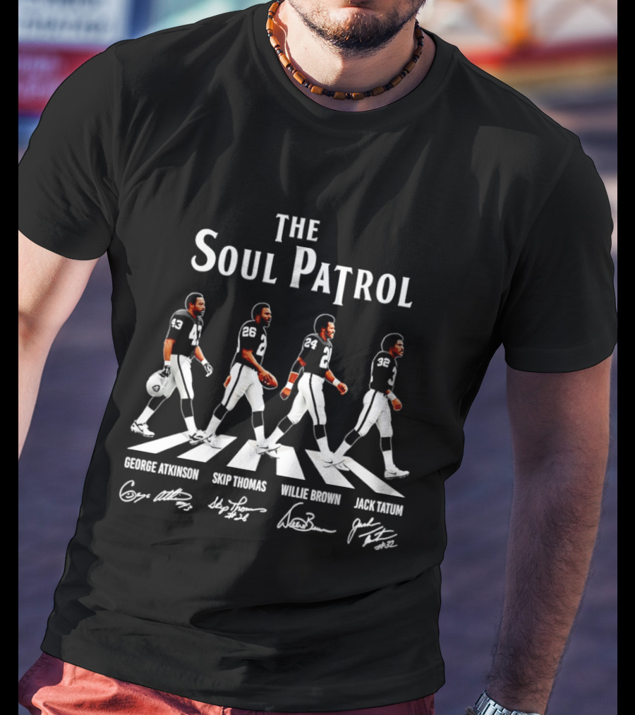 The Soul Patrol George Atkinson Skip Thomas Willie Brown Jack Tatum Football Legends T-Shirt