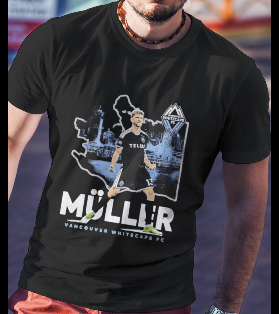 Müller Vancouver Whitecaps FC City Skyline Map T-Shirt