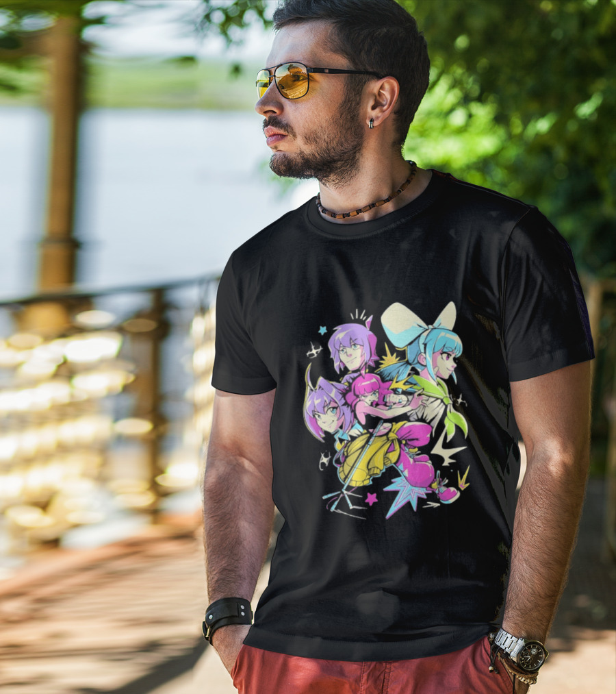 Unbeatable Video Game Anime Characters Colorful T-Shirt