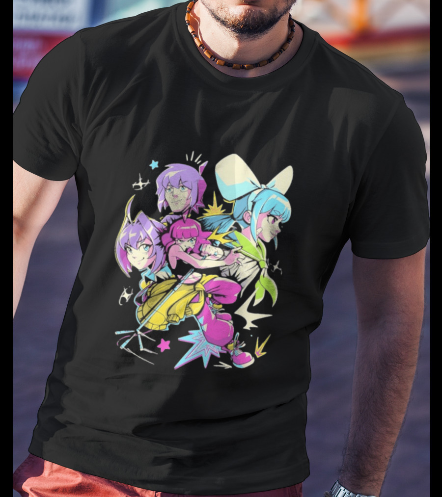 Unbeatable Video Game Anime Characters Colorful T-Shirt