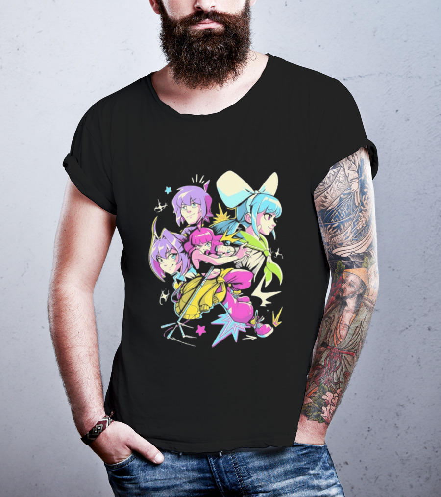 Unbeatable Video Game Anime Characters Colorful T-Shirt