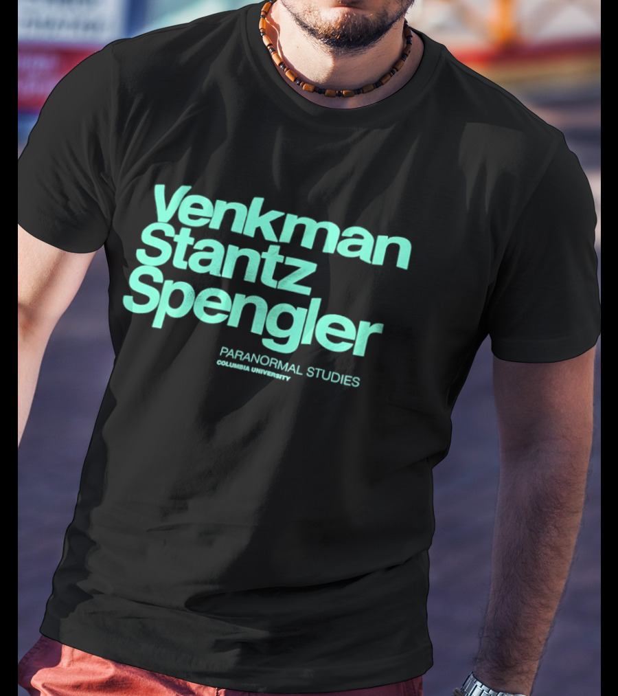 Venkman Stantz Spengler Paranormal Studies Columbia University Ghostbusters T-Shirt