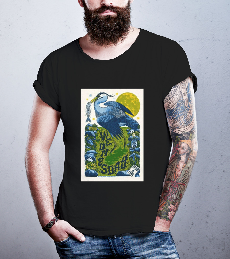 Wednesday 15 Aug 2026 Vera Groningen NL Heron Fantasy Of A Broken Heart T-Shirt
