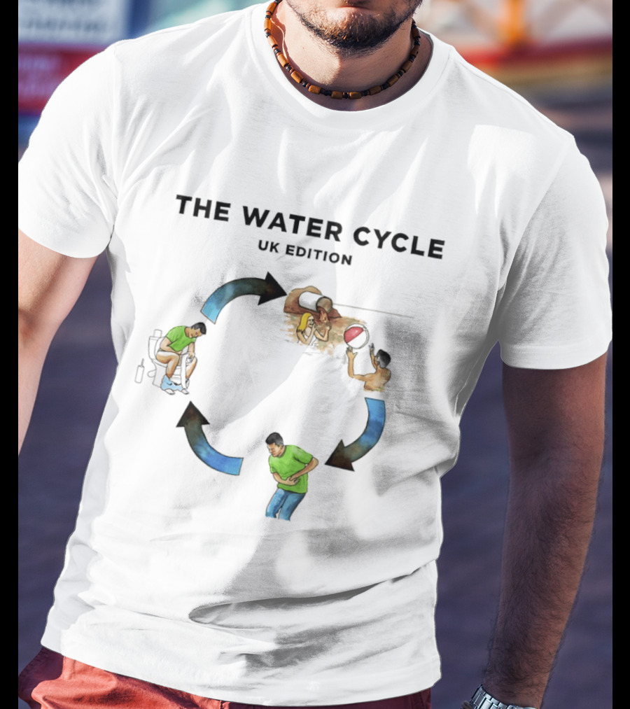 The Water Cycle UK Edition Toilet Sports Sewage Pollution Cycle T-Shirt