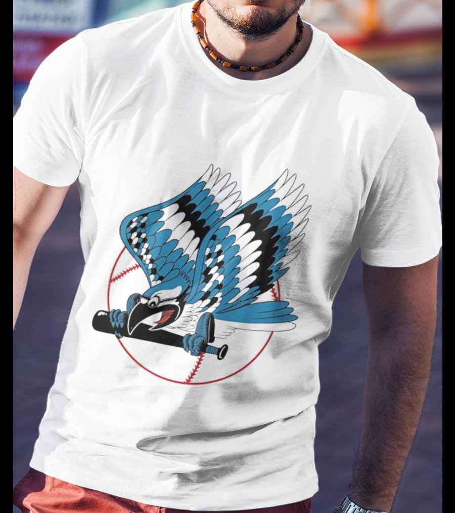 Toronto Blue Jays Flying Logo Majestic MLB Baseball Sportswear T-Shirt