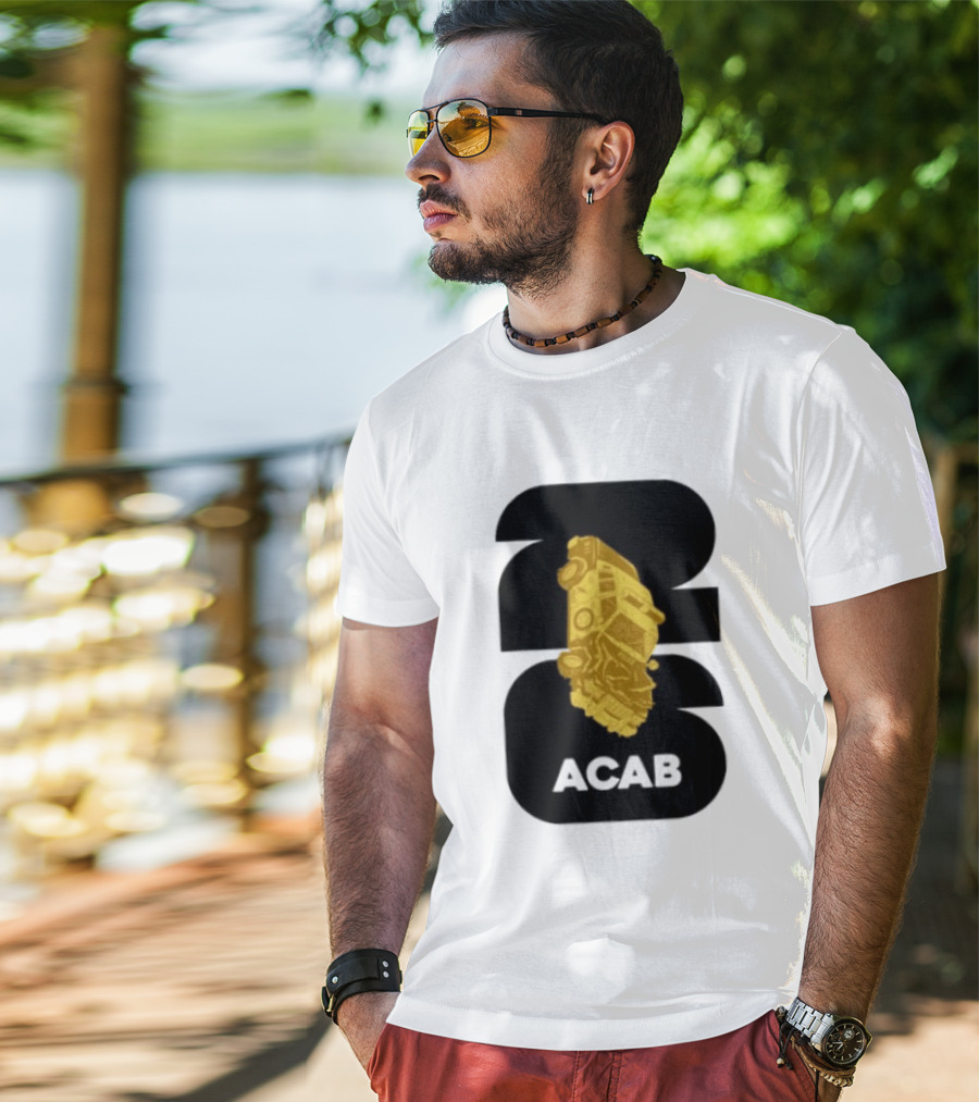 ACAB 1312 Upside Down Police Car Protest Abolition T-Shirt