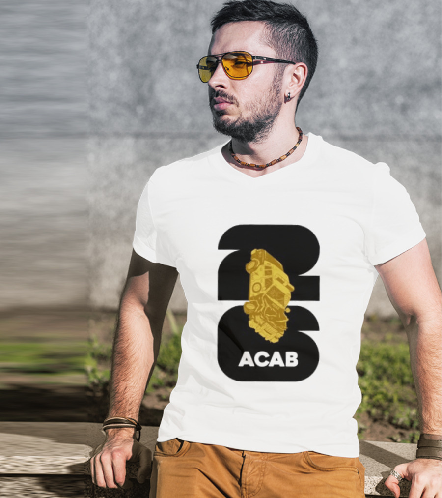 ACAB 1312 Upside Down Police Car Protest Abolition T-Shirt