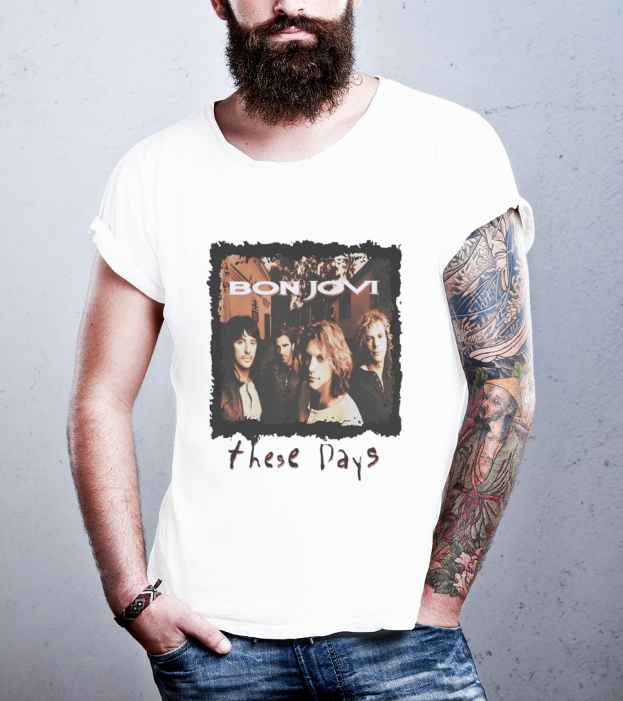 Bon Jovi These Days 1995 Tour Album Cover Band Members T-Shirt