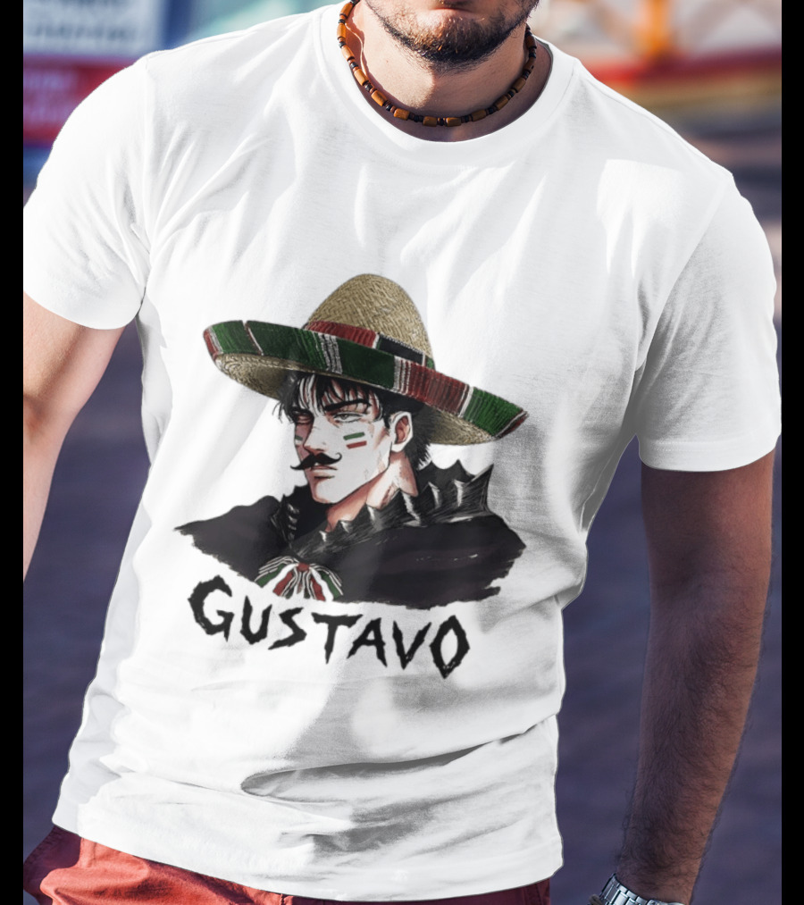 Gustavo Mexican Sombrero Anime T-Shirt