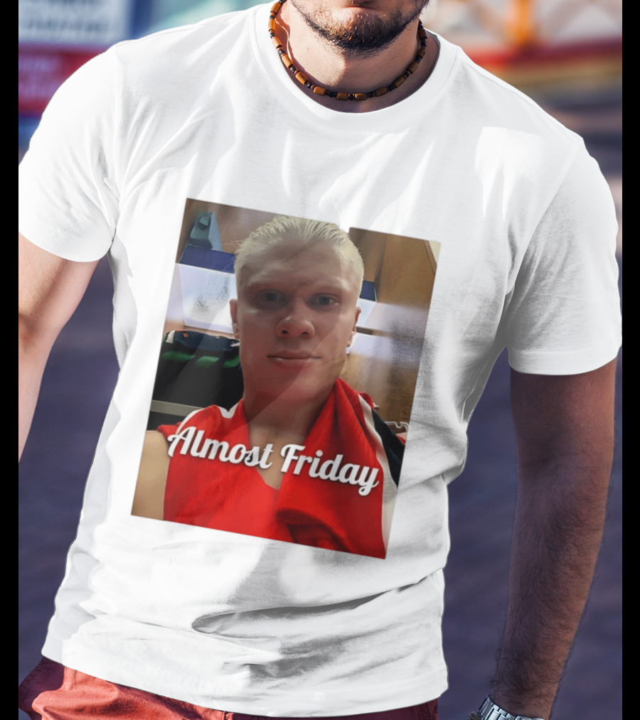 Haaland Selfie Almost Friday Locker Room Photo T-Shirt