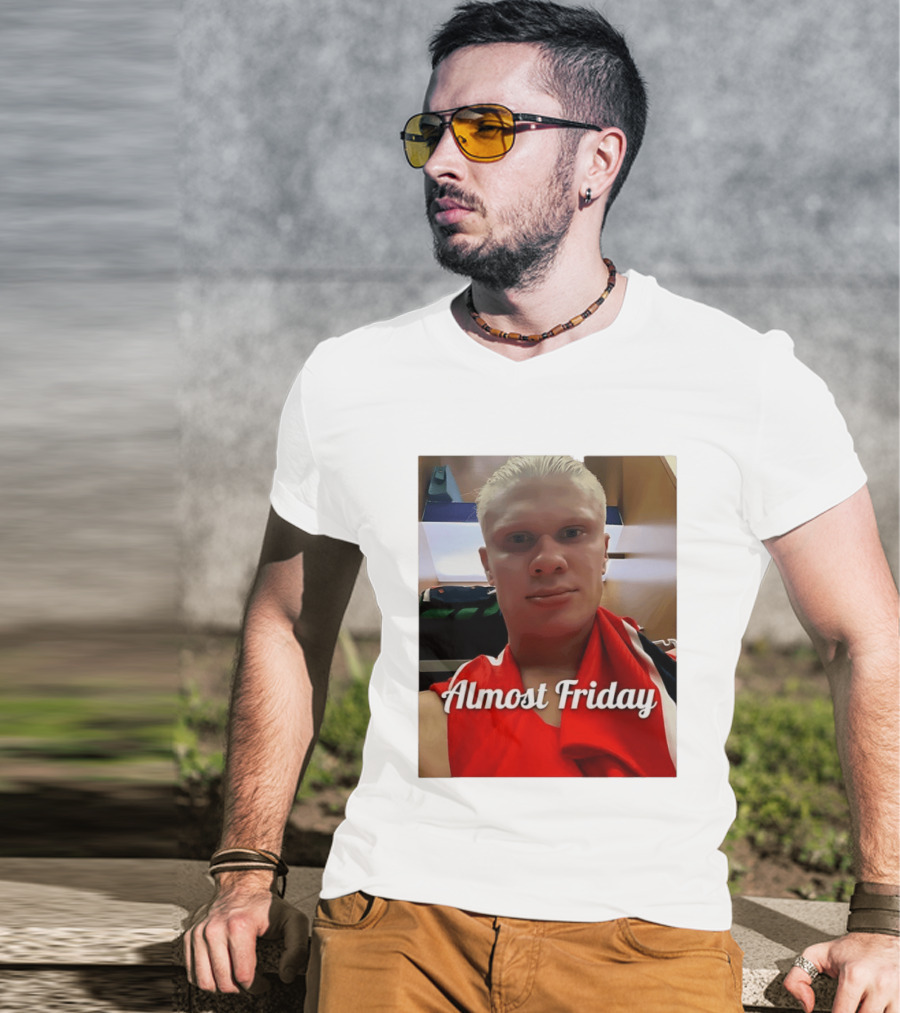 Haaland Selfie Almost Friday Locker Room Photo T-Shirt