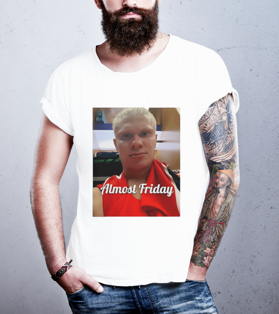 Haaland Selfie Almost Friday Locker Room Photo T-Shirt