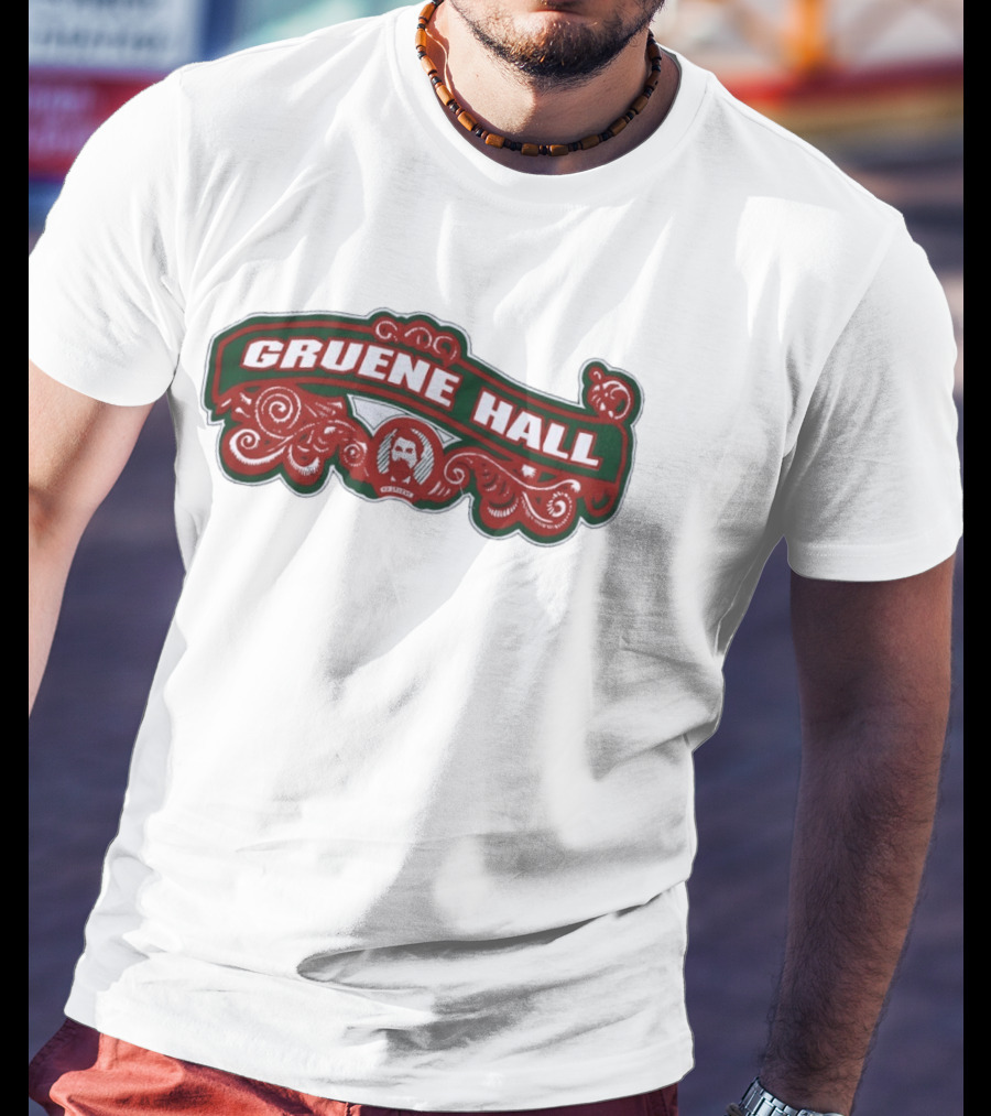Gruene Hall New Braunfels Texas Iconic Red Green Swirls T-Shirt