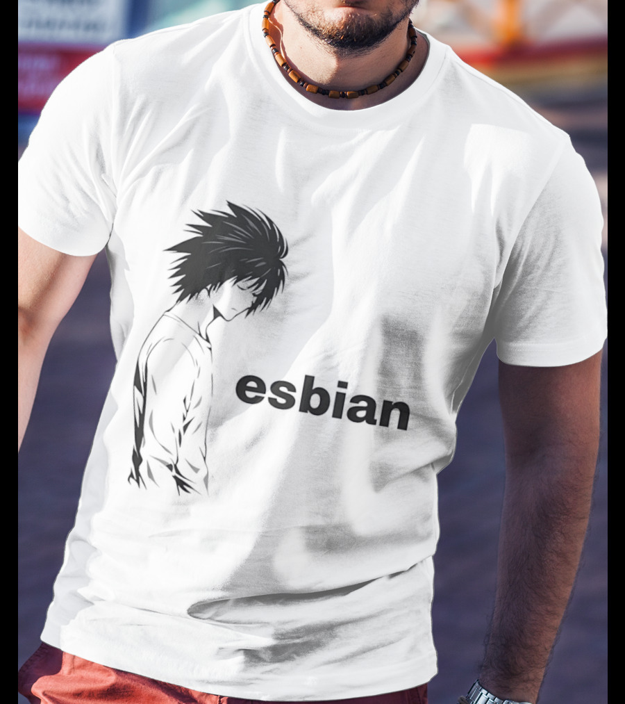 Death Note L Esbian Meme Character Profile T-Shirt