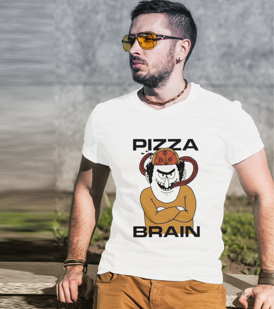 Pizza Brain Cartoon Perry Pizza Hat Monster T-Shirt