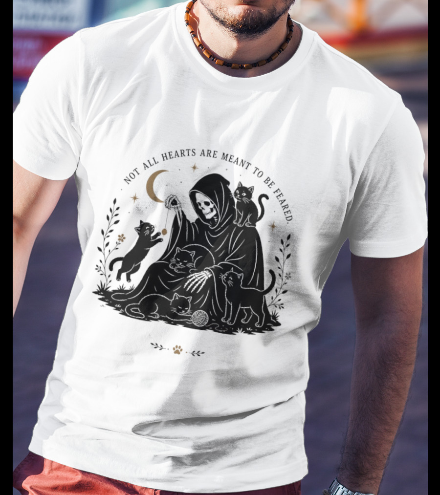 Reaper And Cats Not All Hearts Are Meant To Be Feared Yujin Clothing T-Shirt