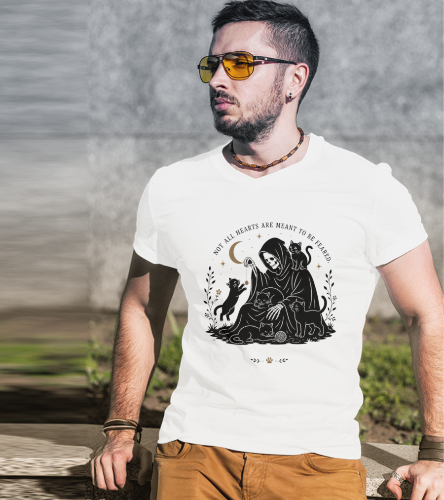 Reaper And Cats Not All Hearts Are Meant To Be Feared Yujin Clothing T-Shirt