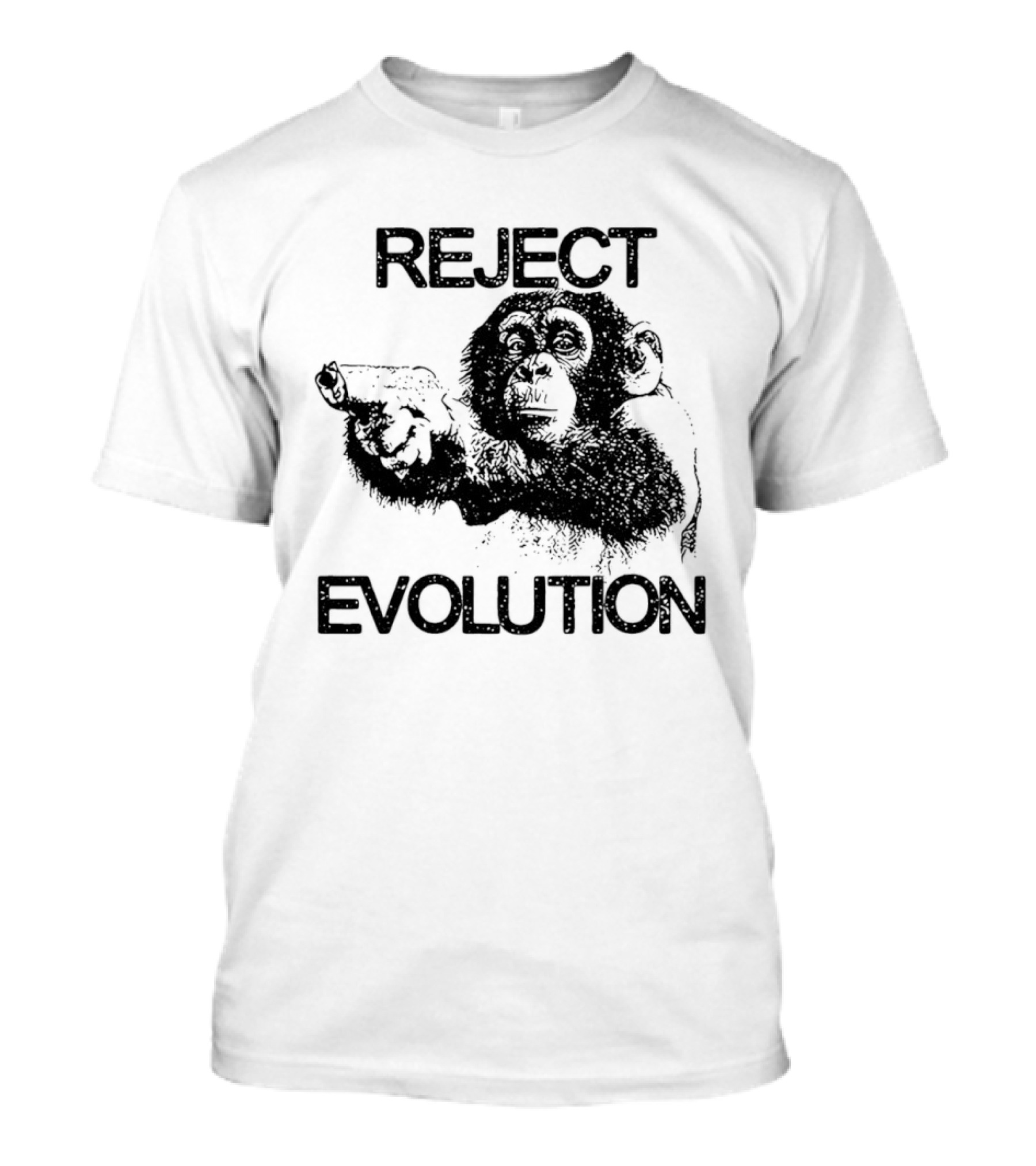 Reject Evolution Monkey Gun T-Shirt