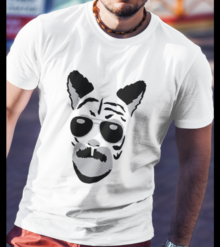 Fallout Tiger Mustache Aviator Sunglasses T-Shirt